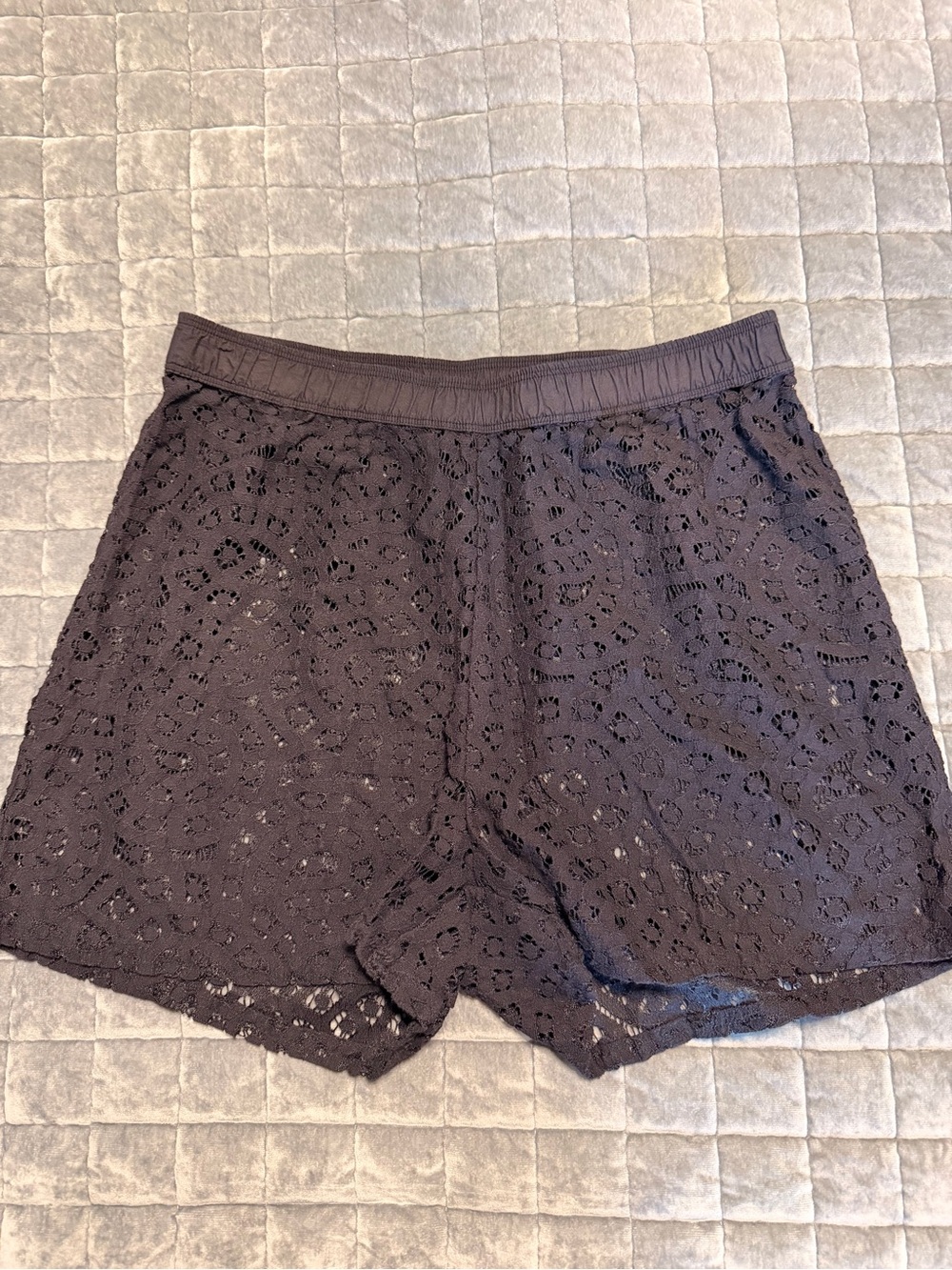 VENUS Black Lace Swim Coverup Shorts